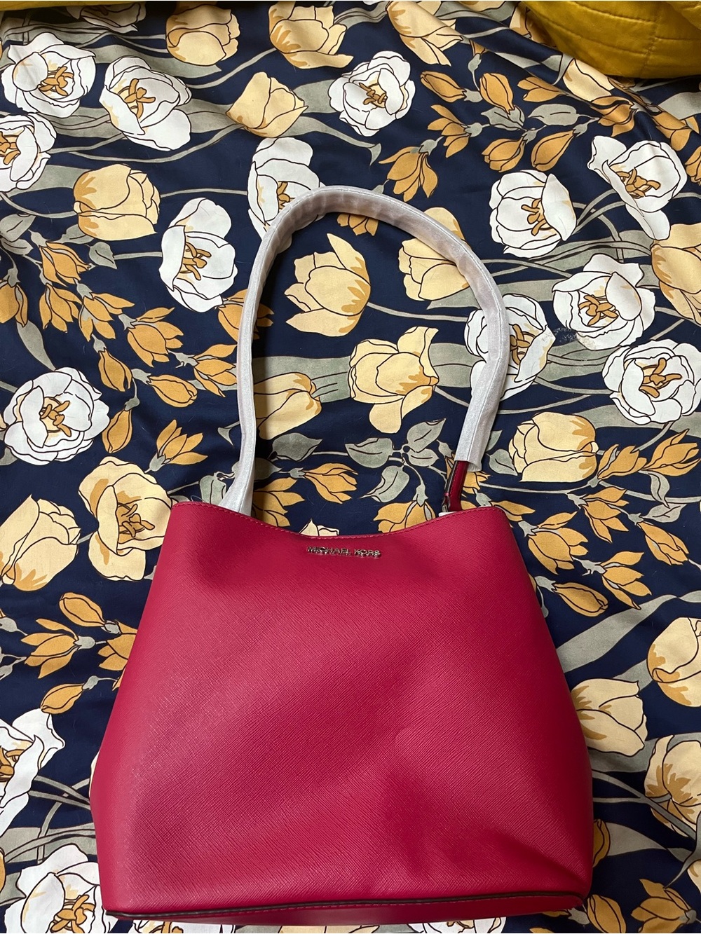 Michael Kors Raspberry Red Shoulder Tote NWT
